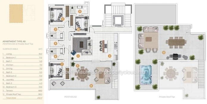 Exclusive Beachfront Penthouse in Flic-en-Flac – The Perfect Investment!