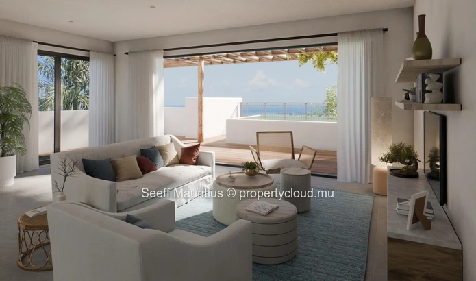 Modern Mediterranean Penthouse with Private Pool in Trou aux Biches