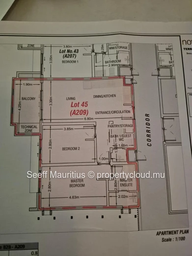 Apartment in the heart of Beau Plan