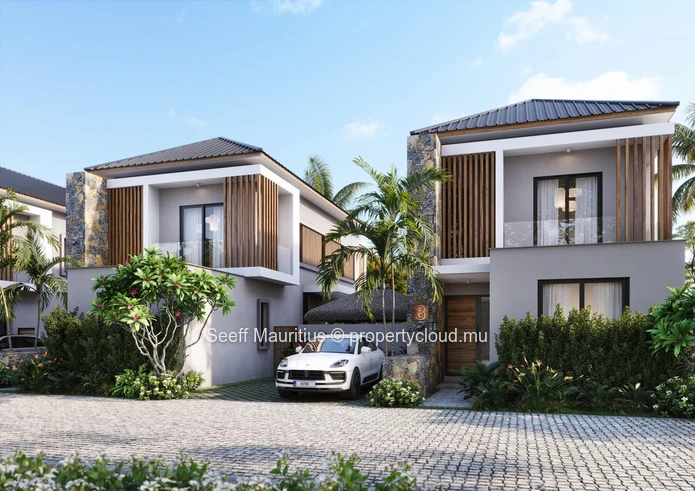 Elegant poolside retreats in Calodyne