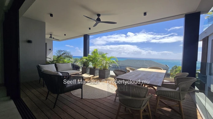 Elegant Duplex Penthouse with Panoramic Ocean Views – 3 Bedrooms + Study – Pointe aux Canonniers